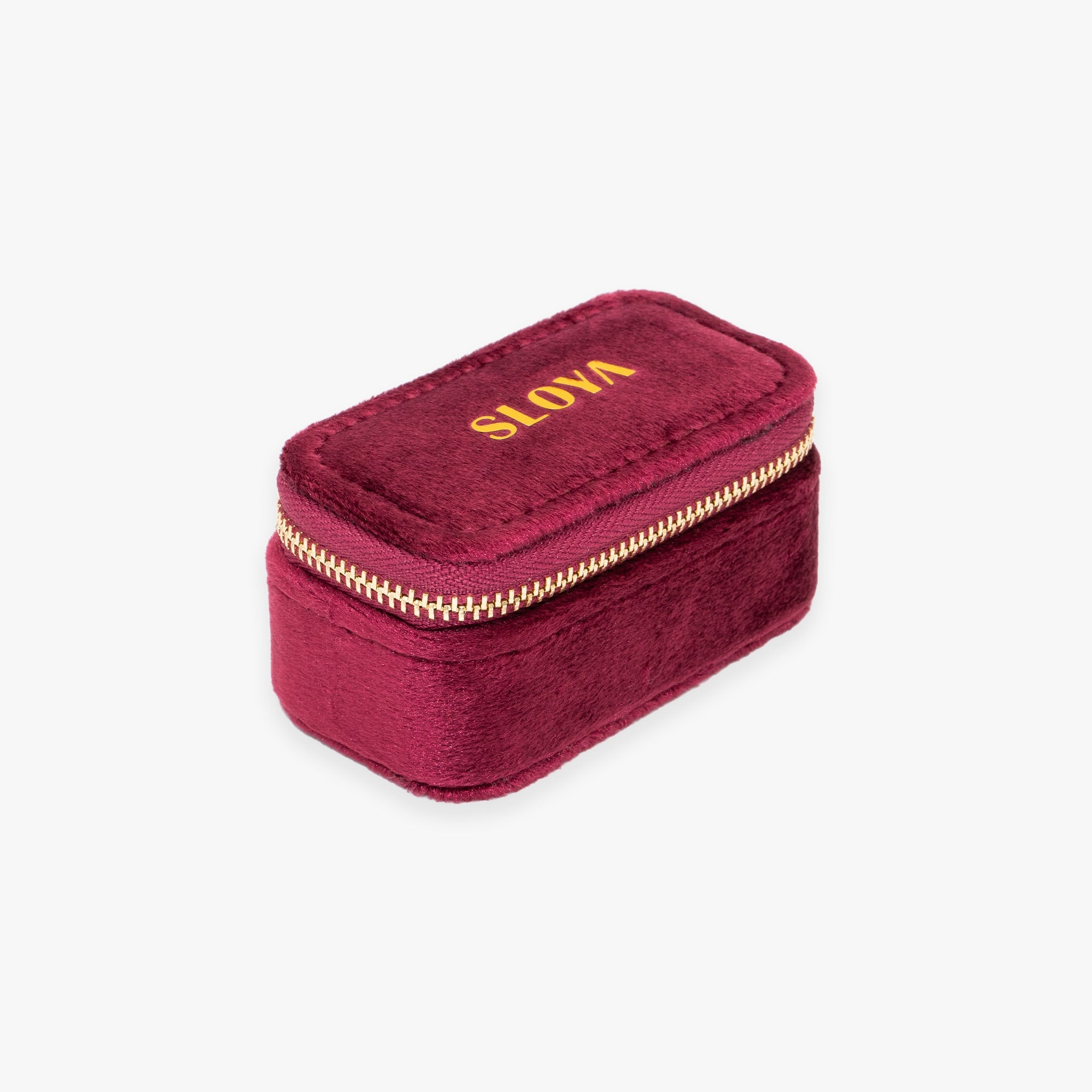 Mini boîte à bijoux velours rouge grenat - SLOYA